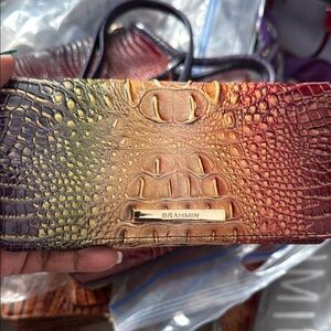 Brahmin Multicolor Crocodile Embossed Wallet